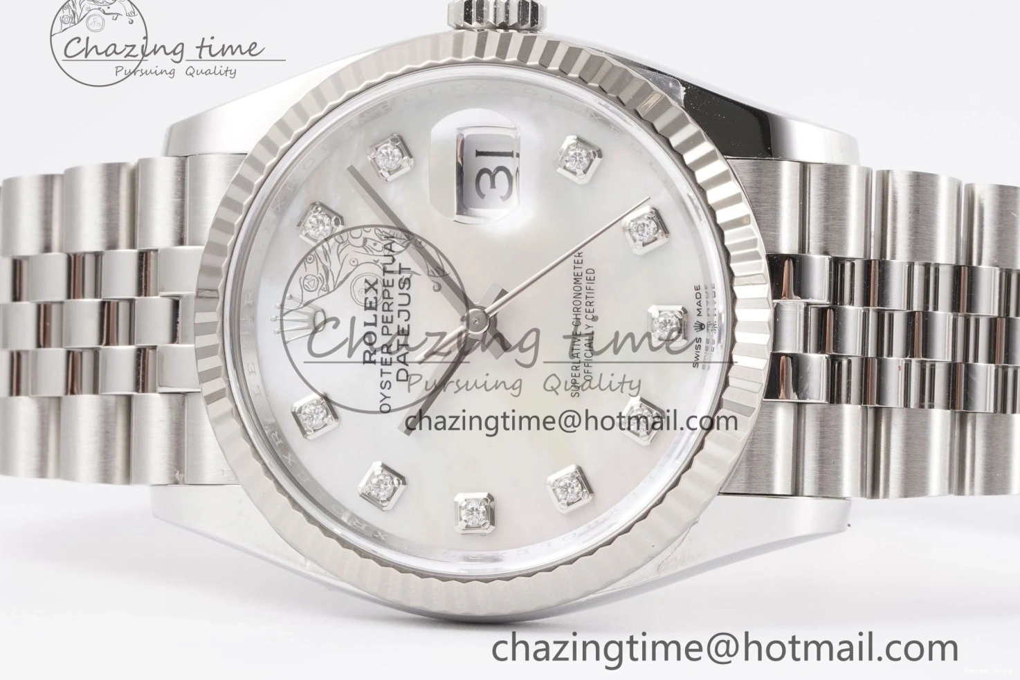 0419 DateJust 36 126234 Clean 1:1 Best Edition 904L Steel White MOP Diamonds Dial on Jubilee Bracelet VR Youthful 1992
